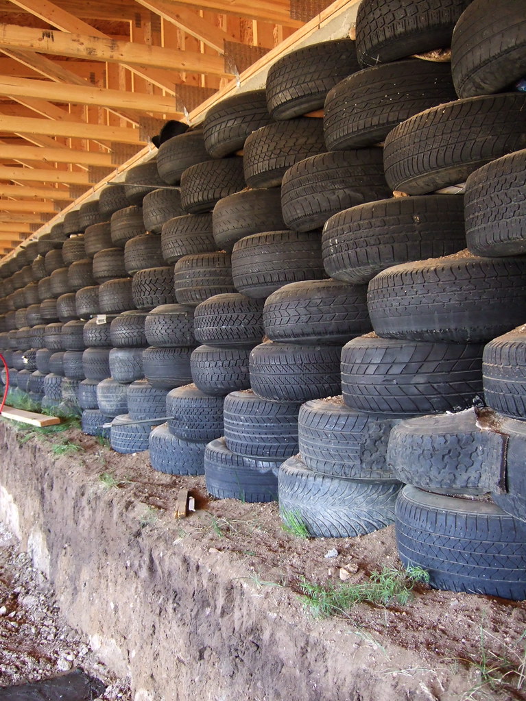 Earthship Tire Wall